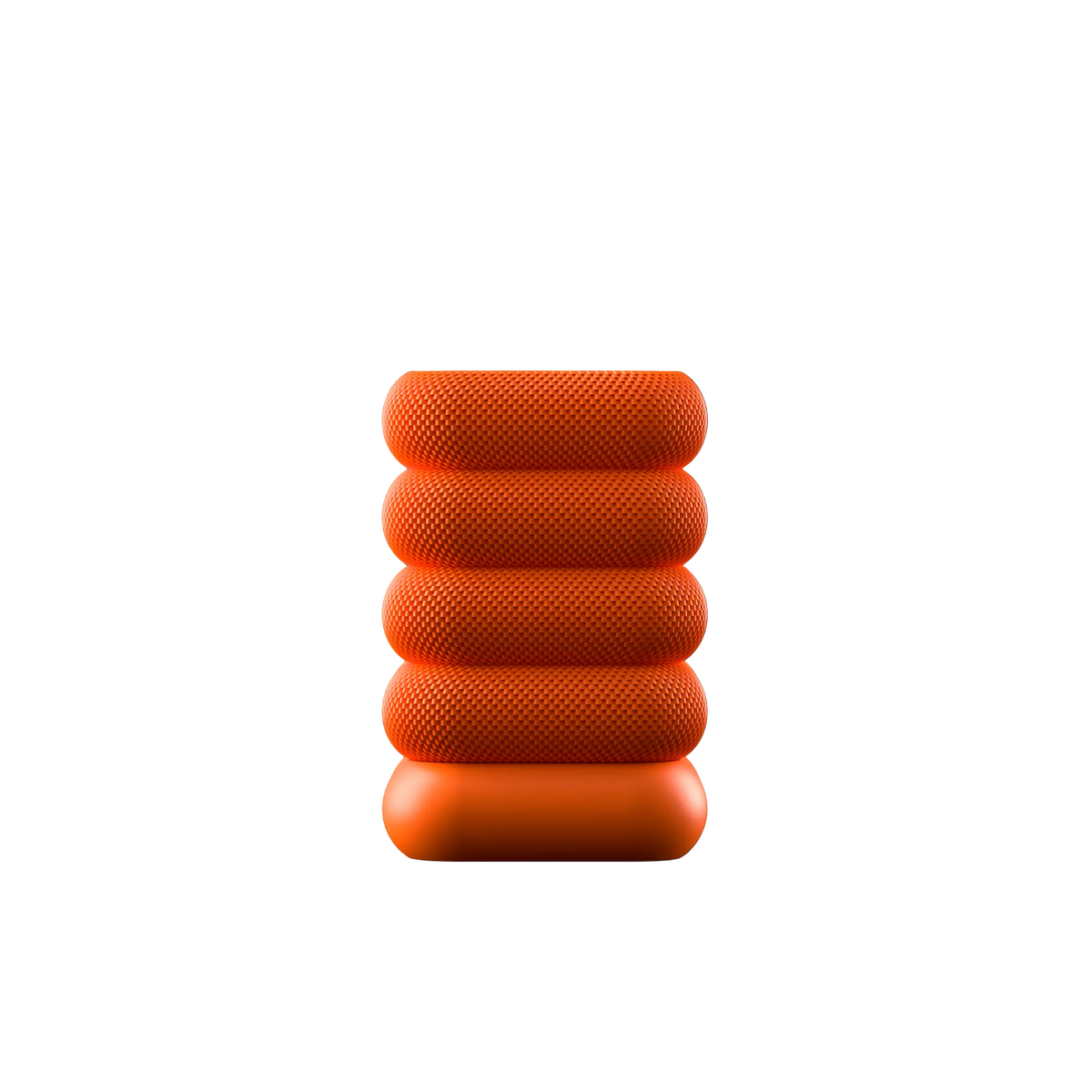 Orange stacked square table lamp with mesh textured finish