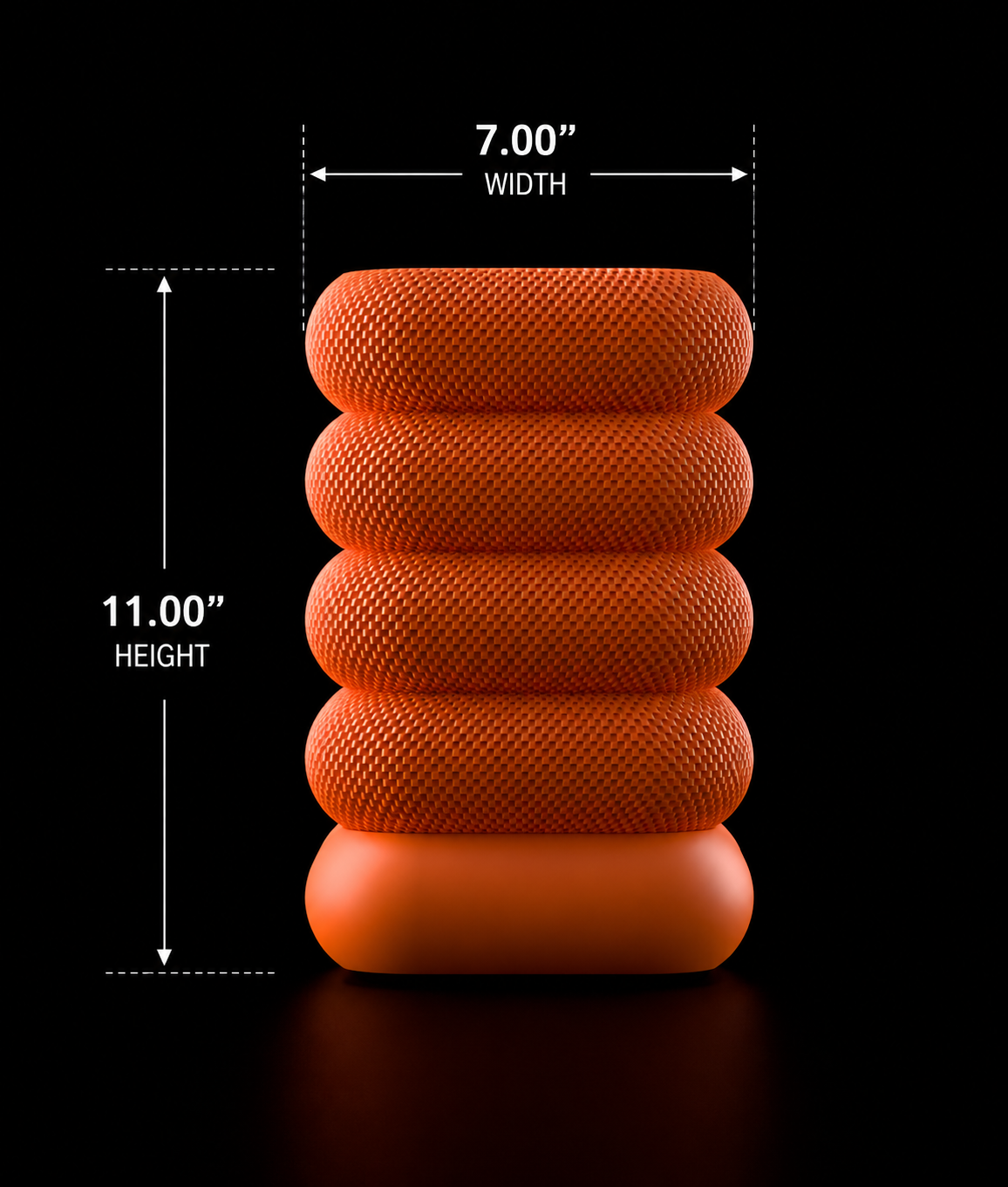 Product size guide for Mesh table lamp, width and height measurements