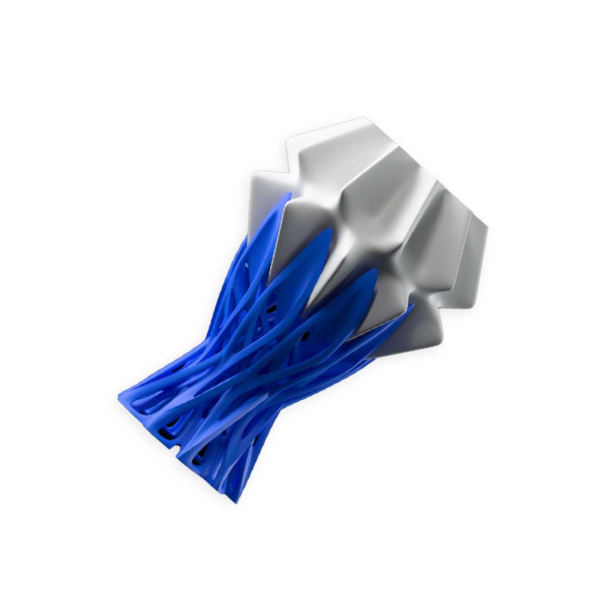 Floating 3D printed lamp form